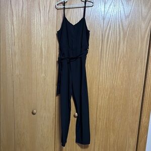 SHEIN Black Sleeveless Jumpsuit with Spaghetti Straps